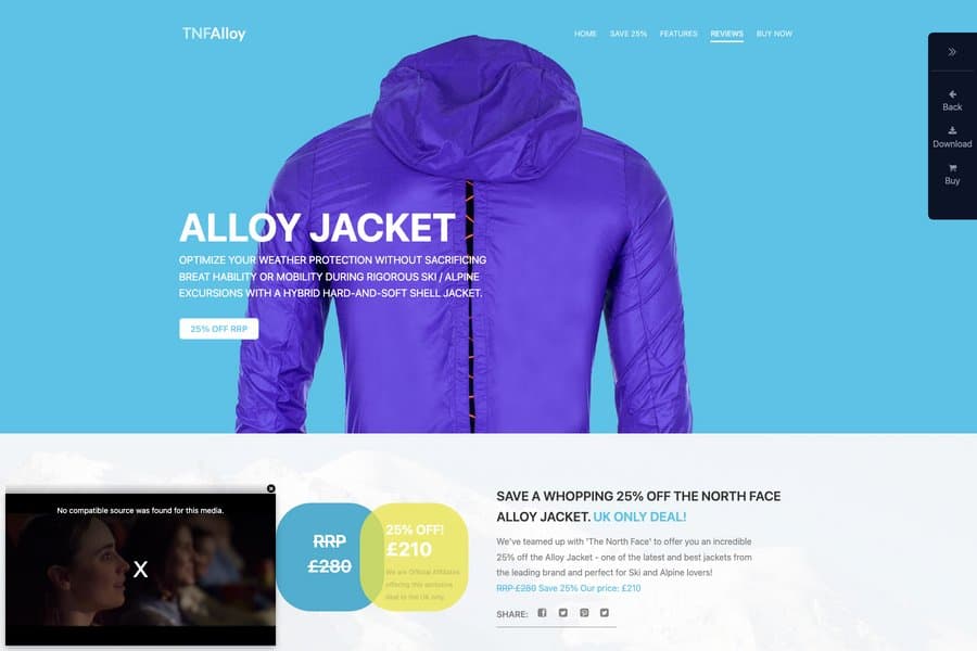 TNF Allo free bootstrap ecommerce template