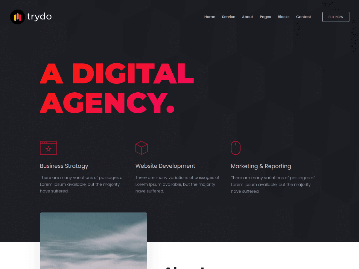 trydo trending portfolio theme