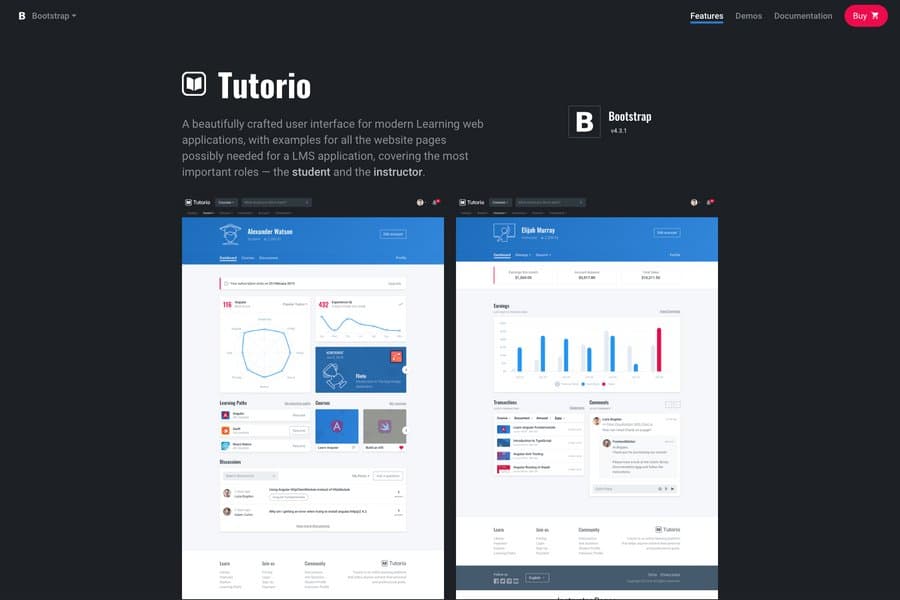 tutorio education platform & learning management template