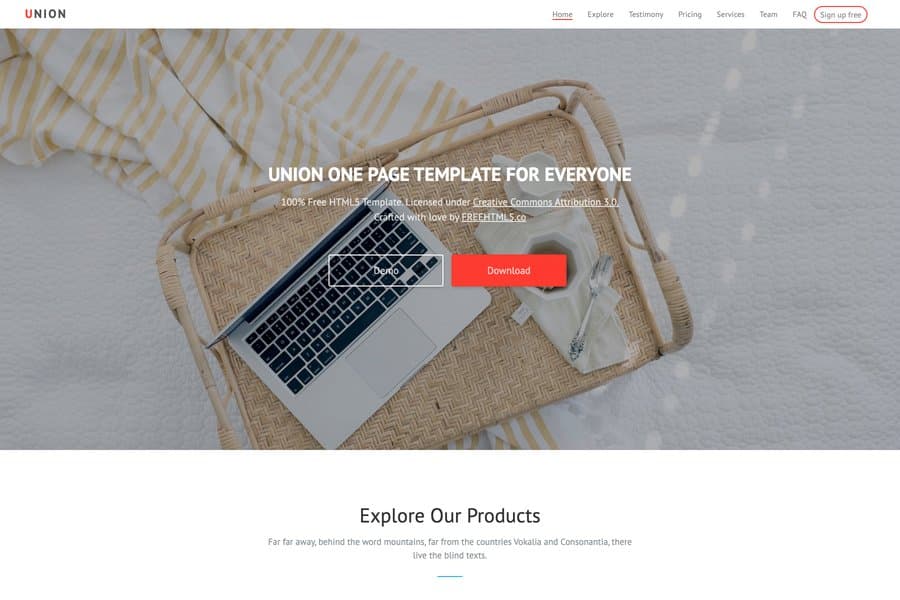 Union-Responsive-One-Page-Business-Template
