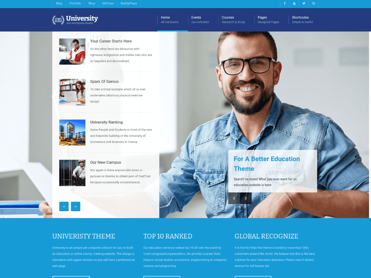 university best wordpress university website theme