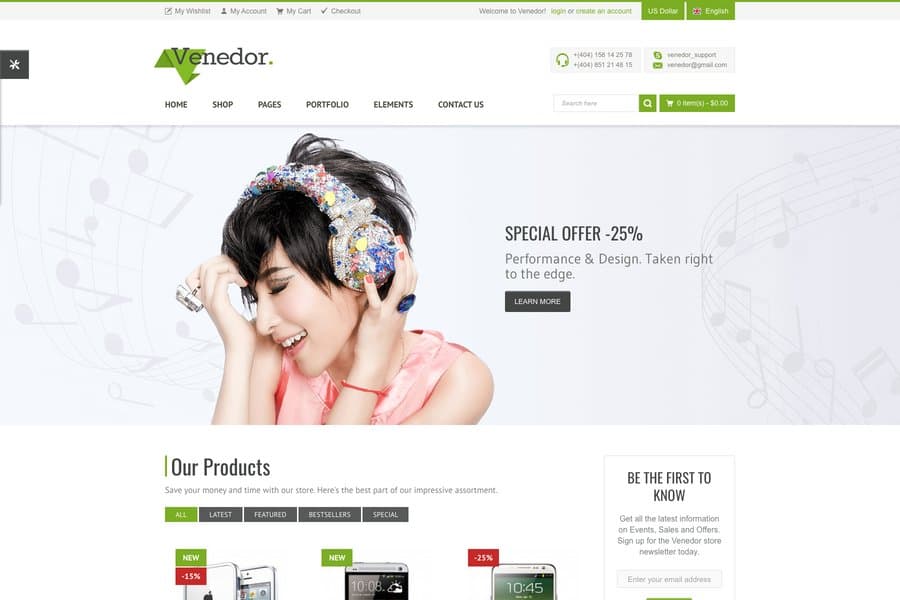 vendor user friendly eCommerce theme