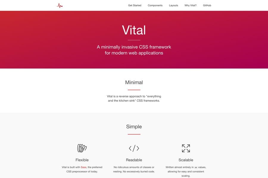 Vital-css-alternative-bootstrap-frameworks