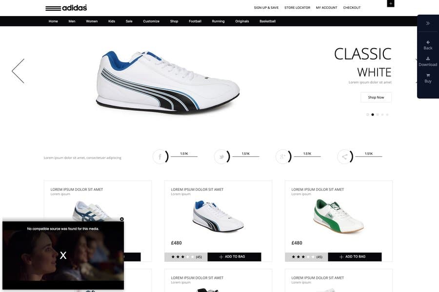 whity ecommerce web template