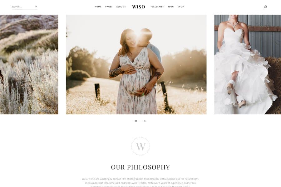 Photographer Portfolio Website Template -Wiso