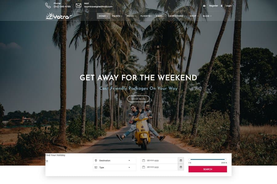 Yatra - Travel Agency HTML Template