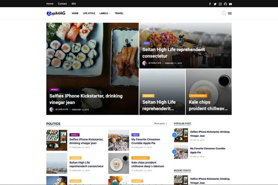 zopimag html news and magazine template